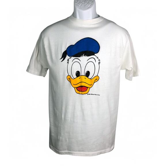 Donald Duck T Shirt Walt Disney Productions White Small 36 Inch Chest Vintage - Picture 1 of 7